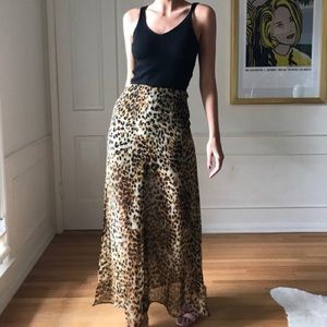 NWOT Daniel Rainn Leopard Print Maxi Skirt